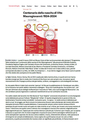 Giornale di Puglia - 3 marzo 2024