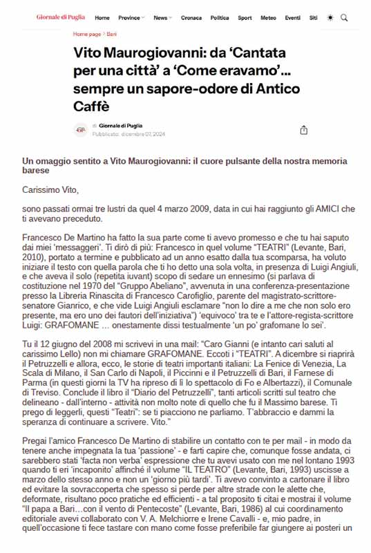 Giornale di Puglia - 7 dicembre 2024