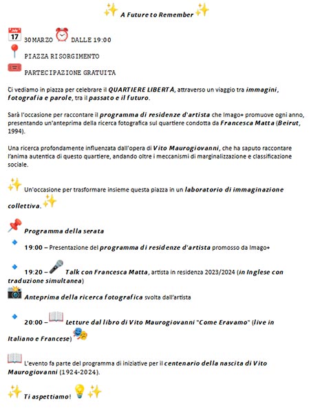 Programma Future To Remember